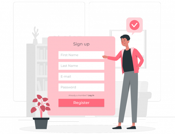 Register an Account in Digital VCards Register an Account